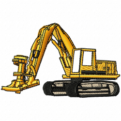 Construction Machinery Vehicles Embroidery Design 3
